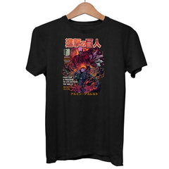 Attack On Titan Black T-shirt Anime 