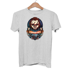 Chucky Horror Movie Grey Adult t shirt