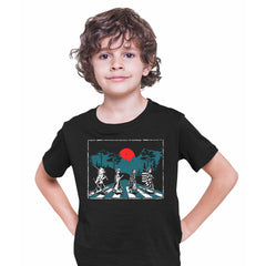 Demon Slayer Abbey Road Black Kids T shirt Tanjiro
