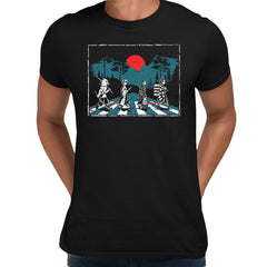 Demon Slayer Abbey Road Black Adult Unisex T shirt Tanjiro