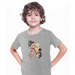 Hunter X Hunter Killua And Gon Kids Grey T-shirt