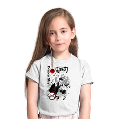 Demon Slayer Tanjiro And Nezuko Kimetsu Kids White T shirt