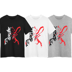 Naruto X Kurama Fox Soul T-shirt Anime Akatsuki Naruto Kurama Itachi Nine Tail Fox