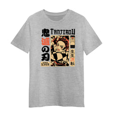 Demon Slayer Tanjiro Vintage t shirt Manga Japan Movie Adult Kids Tees Animate Gift