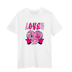 Pink Heart Loser Lover Funny T-shirt Drip Heart Matching Outfit Men Women