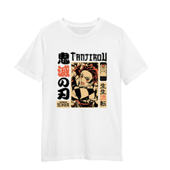 Demon Slayer Tanjiro Vintage t shirt Manga Japan Movie Adult Kids Tees Animate Gift