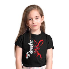 Naruto X Kurama Fox Soul Black Kids T-shirt 