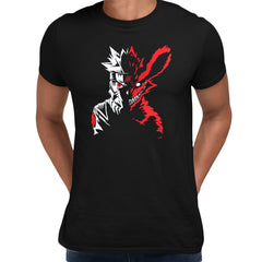 Naruto X Kurama Fox Soul Black T-shirt 