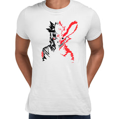 Naruto X Kurama Fox Soul White T-shirt 