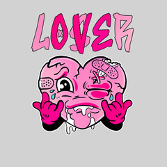 Pink Heart Loser Lover Funny T-shirt Drip Heart Matching Outfit Men Women