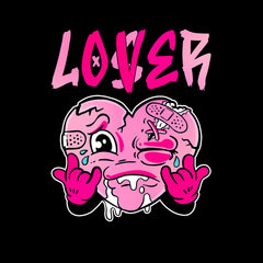 Pink Heart Loser Lover Funny T-shirt Drip Heart Matching Outfit Men Women