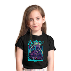 Sailor Moon Neon Moon Japanese Black Kids T-shirt