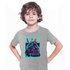 Sailor Moon Neon Moon Japanese Gray Kids T-shirt