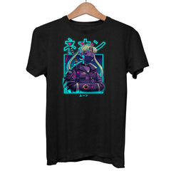 Sailor Moon Neon Moon Japanese Black T-shirt