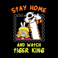 Tiger King Calvin Hobbes BLACK Adult T Shirt 