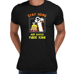 Tiger King Calvin Hobbes BLACK Adult T Shirt 