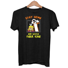 Tiger King Calvin Hobbes BLACK Adult T Shirt 