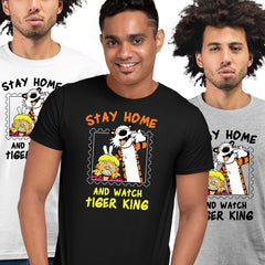 Tiger King Calvin Hobbes Adult T Shirt 