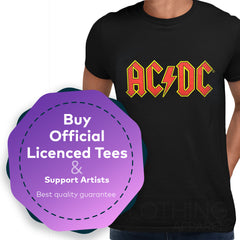 AC/DC T-Shirt Red Logo Black Mens Unisex Classic Rock Metal Tee New