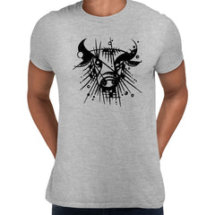 Abstract Picasso Bull grey T-Shirt 