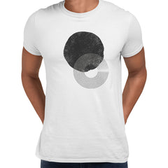 Geometric Circle Print T-Shirt Abstract Short Sleeve Round Neck Funny Tee Tops Unisex T-shirt