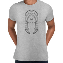 Art Deco Elegant Portraits Unisex T-shirt Golden Nostalgia Soft Line Design