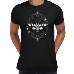 Old Skool Surreal T-shirt Artwork With Faces And Planets