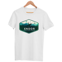 Travel to the Forest Moon with our Endor White T-Shirt