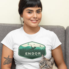 Travel to the Forest Moon with our Endor White T-Shirt