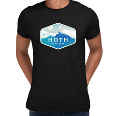 Hoth Frozen Planet Black T-Shirt for Star Wars Fans - Classic Retro Tee in Adults Sizes