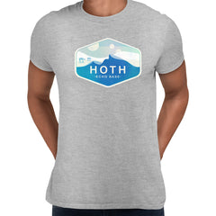 Hoth Frozen Planet Grey T-Shirt for Star Wars Fans - Classic Retro Tee in Adults Sizes