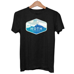 Hoth Frozen Planet Black  T-Shirt for Star Wars Fans - Classic Retro Tee in Adults Sizes