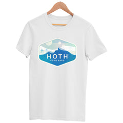 Hoth Frozen Planet White T-Shirt for Star Wars Fans - Classic Retro Tee in Adults Sizes