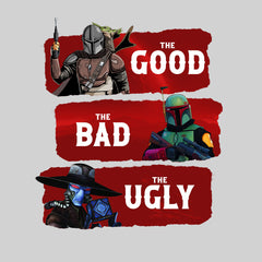 The Good The Bad The Ugly Star Wars Mando Bobba Fett Cad Bane T-shirt