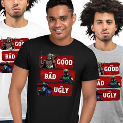 The Good The Bad The Ugly Star Wars Mando Bobba Fett Cad Bane T-shirt