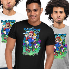 Mario Run Retro Nostalgia 8-bit Gaming T-shirt