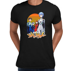 Neon Genesis Evangelion Mountain Montage T-shirt Unisex Tee