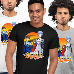 Neon Genesis Evangelion Mountain Montage T-shirt Unisex Tee