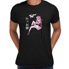 Osaka Japan Magical Anime Black T-shirt Comics Character Tee