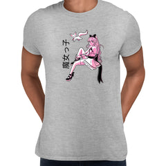 Osaka Japan Magical Anime Grey T-shirt Comics Character Tee