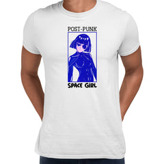 Post Punk Space Girl Japan Anime Character White  T-shirt