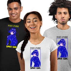 Post Punk Space Girl Japan Anime Character T-shirt