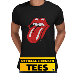 The Rolling Stones Classic Iconic Tongue Mens Unisex Black T Shirt