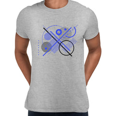 Modern Geometric Elements Abstract Unique Grey T-Shirt