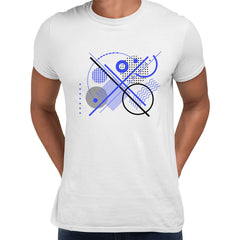 Modern Geometric Elements Abstract Unique white T-Shirt