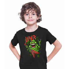 Slimer Ghostbusters Slayer Music Black  T-shirt