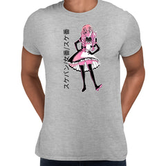 Stem Punk Grey T-shirt Anime Manga Dress Girl Japanese