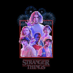 Stranger things official movie Black T-shirt Kids & Adults