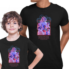 Stranger things official movie Black T-shirt Kids & Adults