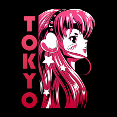 Tokio Anime Black T-shirt Girl Manga Japanese Shoji